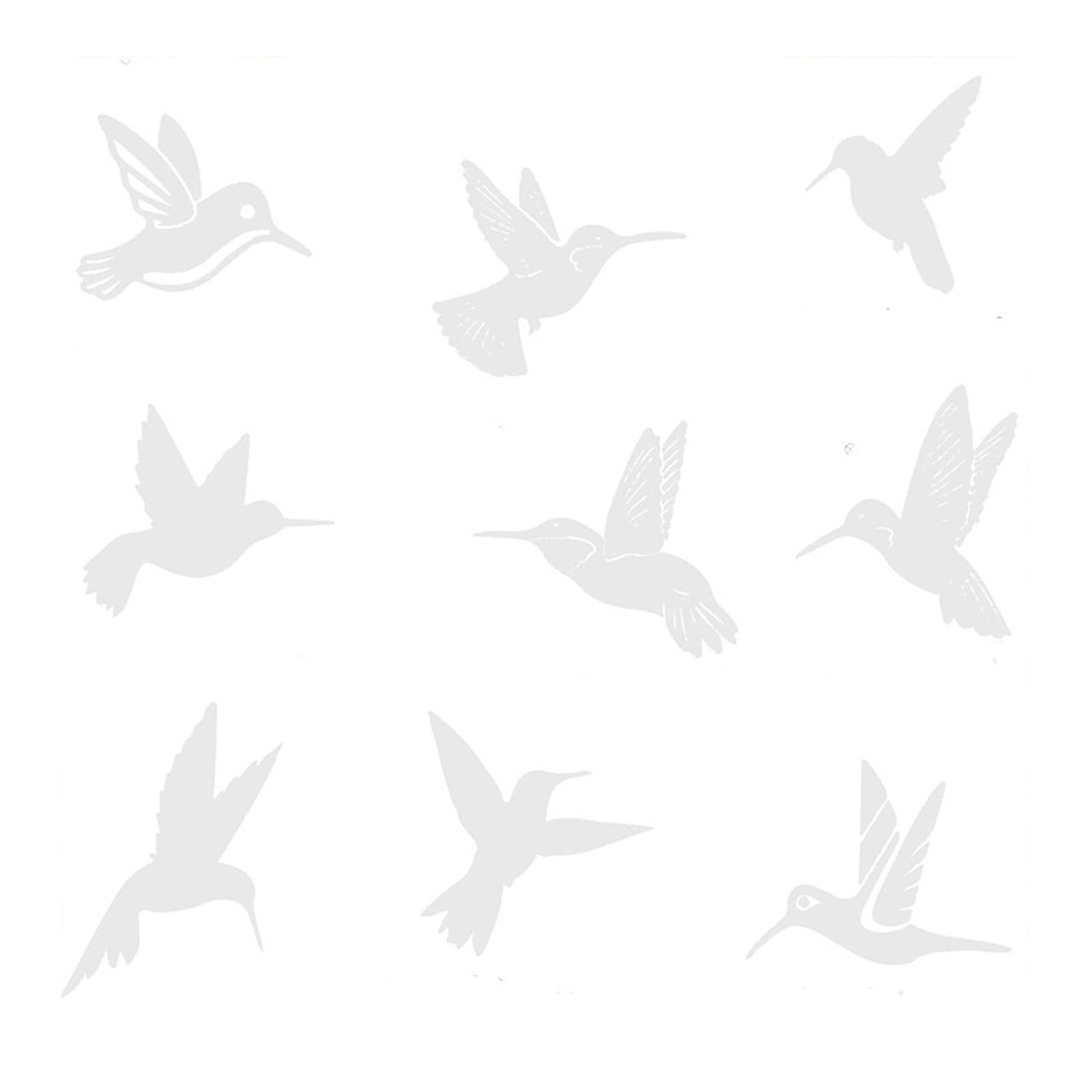 9Pcs / Pack Bird Window Films Adhesive Designs that Safeguards Wild Birds from Harmful Impacts Bird Strikes Deterrents Sticker