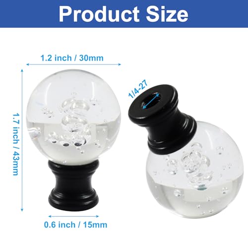 Decoración superior de lámpara con remates de cristal refinados 3