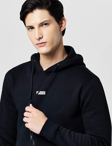 Image of Van Heusen Men's Hooded Neck Relaxed Fit Full Sleeve Sweatshirt | Trendy Hooded Neckline | Laid Back Look