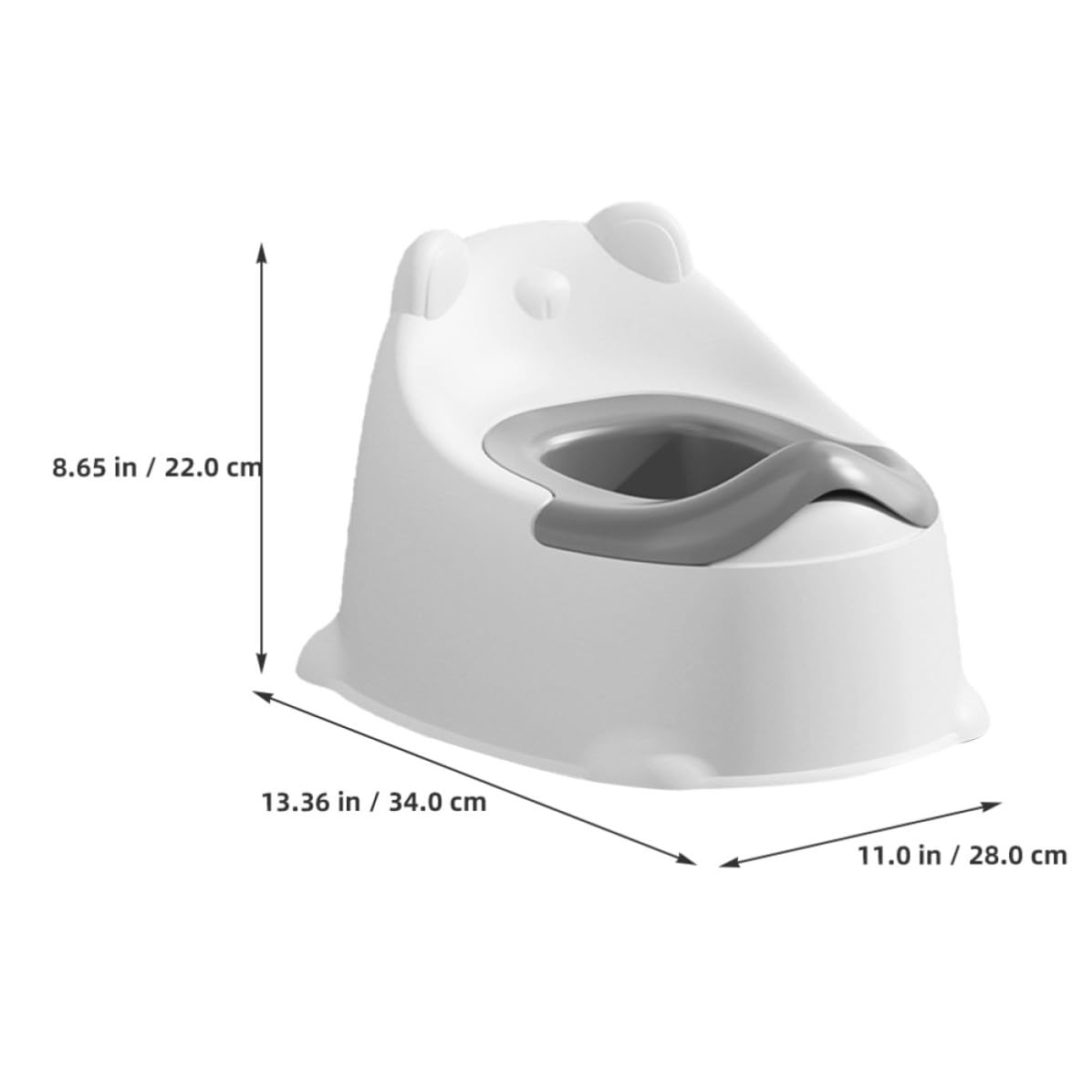 Orinal de Entrenamiento Portátil para Pequeños, Plástico Plata