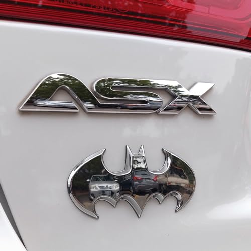 Image of Fan Emblems Batman Car Emblem - 1989 Batwing Batarang Symbol 3D Auto Badge - Color: Chrome - Size: 3.8 x 1.8 x 0.2 inches - Officially Licensed DC Car Accessories