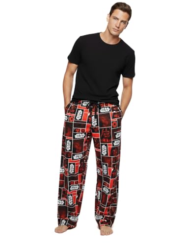 STAR WARS Darth Vader Mens Red Lounge Pants | Classic Loungewear with Drawstring | Casual Wear Featuring Iconic Film