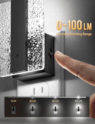 Image of DORESshop LED Night Lights Plug Into Wall, Decorative Night Light | Dusk-to-Dawn Sensor, Dimmable Nightlights, Adjustable Brightness Night-Lights for Bathroom, Hallway, Bedroom,Stairway