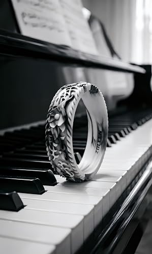 Image of Silicone Wedding Rings for Women 1 /4 /7 Packs -Stackable Silicone Rubber Wedding Bands - Innovative Flower & Vine Collection