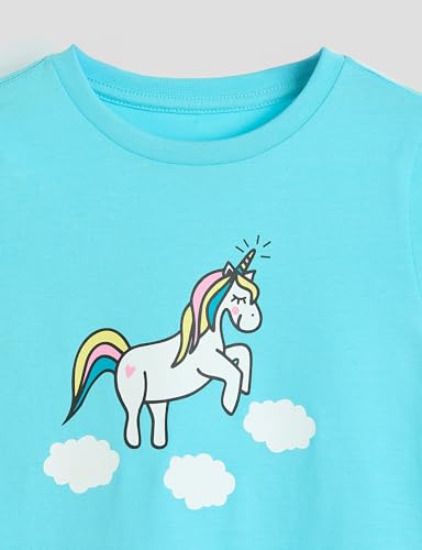 Image of Amazon Brand - Symbol Girls Night Dress | 100% Cotton T-Shirt & Pajama Set | Full Sleeves | Age 2-12 Years