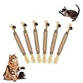 FAST-FX 6 Pcs Natural Sticks Kitten Teething Toys,Natural Cat Teeth Nip Cleaning Teeth,Chew Catnip Chew Toys,Natural Cat Chew Toys for Indoor Cat Teeth Cleaning Kitten Teething and Stress Release