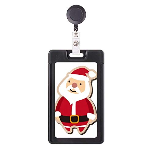 Funda retráctil para tarjetas de Navidad, portacredenciales extensible de Papá Noel