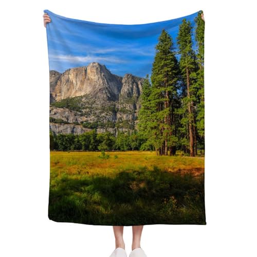 Soft Cozy Flannel Throw Blanket Late Summer Meadow Throw Blanket