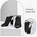 perixir Women's Black Heeled Sandals With Back Lace Up And Peep Toe Elegant Block High Heel Sandal For Women Fashion Dress Strappy Heels Womens Comfortable Shoes For Wedding Office Party Size 11