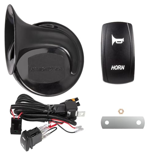 12V Universal UTV Horn Kit Rocker Switch Polaris RZR Ranger