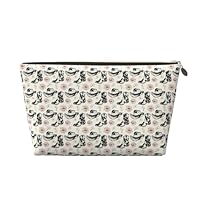 Cow Print Cowboy Boots Print Makeup Bag, Cosmetic Travel Toiletry Bag for Women, Cute Leather Makeup Pouch Organizer