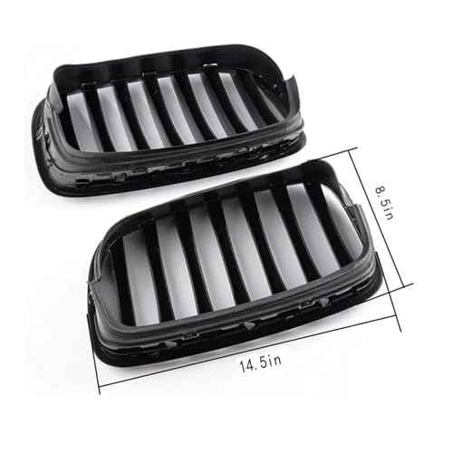 Rejilla parachoques negro brillante para coche X5 E70 y X6 E71 de 2007 a 2013 7