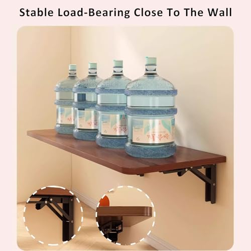 Établi pliable de 60 cm en bois avec table murale à abattant