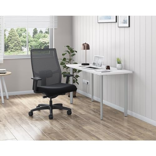 Image of HON Ignition 2.0 Big and Tall Ergonomic Mesh Office Chair, 450 lb Capacity, Extra‑Wide High‑Back Desk Chair with Adjustable Arms, Lumbar Support, Tilt Recline, Swivel Wheels, Black Frame, Black