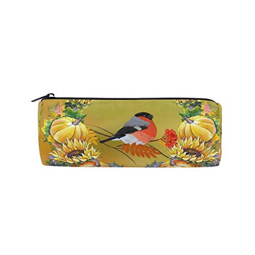 Preisvergleich Produktbild Federmäppchen Herbst Dompfaffen Kürbisse Kranz Münze Geldbörse Beutel Briefpapier Beutel Make-up Tasche