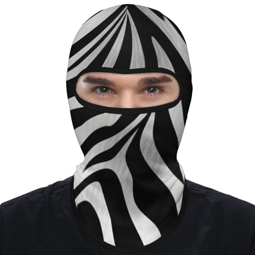 Máscara facial de pasamontaña con estampado de cebra para hombres y mujeres, protección solar, transpirable, cubre todo el rostro y cuello para senderismo, ciclismo, correr y conducción miniatura 1