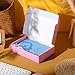 Qilery 100 Pcs Shipping Boxes Cardboard Gift Corrugated Cardboard Boxes Mailer Packaging for Mailing Small Business Present(9 x 6 x 2 Inches,Pink)