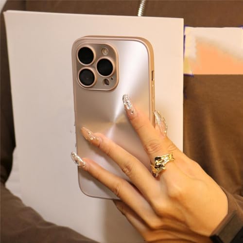 Étui laser de luxe bling pour iPhone 14 Pro Max coque rigide or 13 12