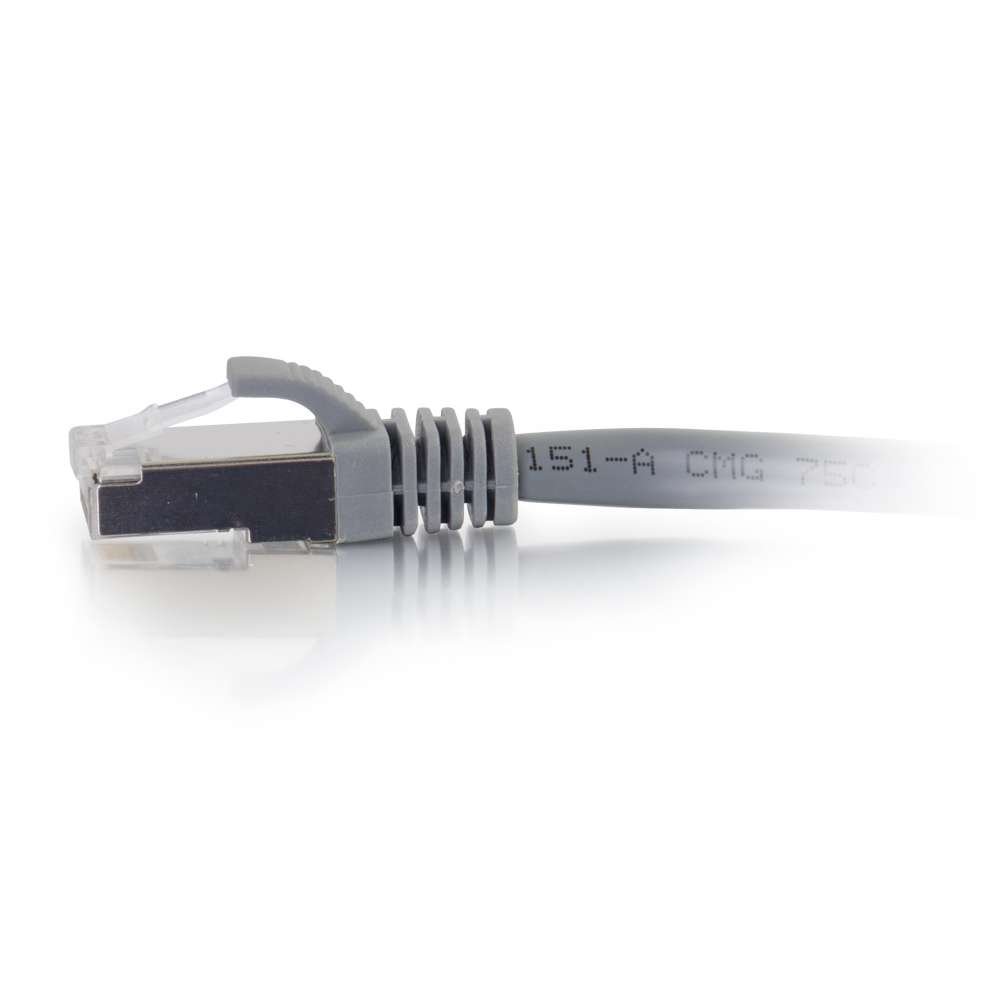 C2G /Cables to Go 00650 Cat6a Cavo patch di rete schermato antigroviglio (STP), grigio (4,57 metri)
