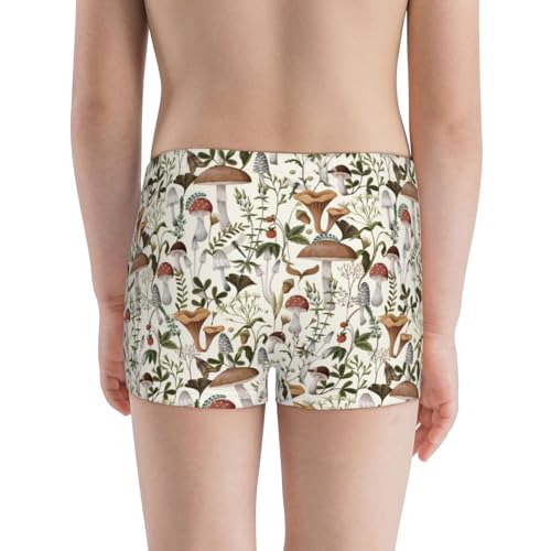 Boys' Cotton Boxer Brief Soft Underwear-Mushroom Garnish3