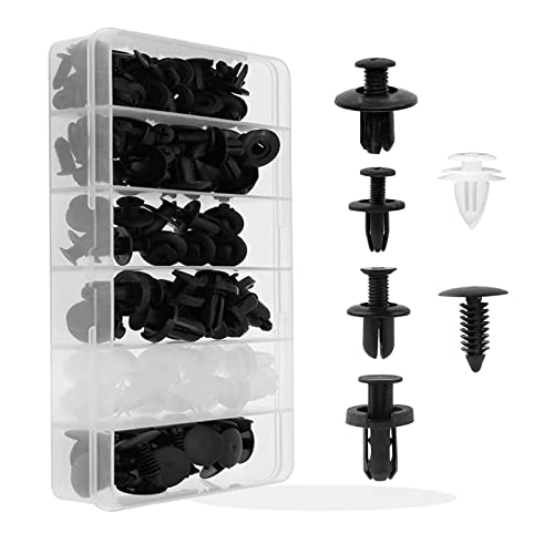 100 Pezzi Rivetti in Plastica per Auto,Plastica Rivetti,Clip di fissaggio per auto,Rivetti in Plastica Auto,Clip Automatico Universale, Rivetto Clip di Rivestimento per Carrozzeria Assortimento