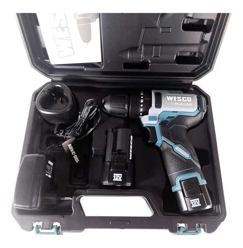 Furadeira de Impacto Wesco WS2558K2 12V Brushless com 2 Baterias