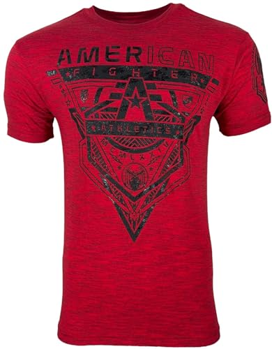 American Fighter Men's T-Shirt Crestline Crew Neck Red