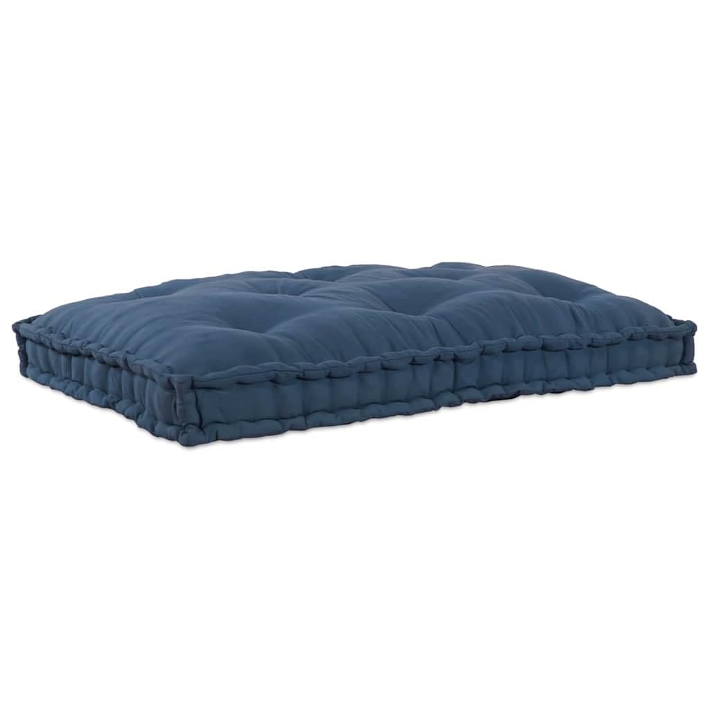 Coussin de canapé sur palette indigo résistant pour réparer l'inconfort du salon