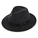 Produktbild fiebig Dover Traveller Wollfilzhut | Crushable & Waterproof Filzhut mit Ledergarnitur | Outdoor Hat (57-M, Anthrazit-Melange)