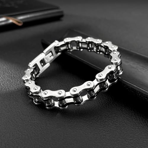 Pulsera de acero inoxidable para hombre 8 pulgadas miniatura 4