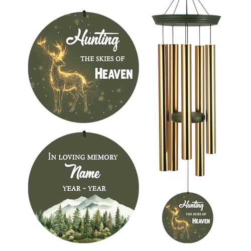 Image of Memorial Wind Chimes for Loss of Loved One, Personalized Sympathy Gifts Deep Tone 30 /36 inch Wind Chimes for Bereavement Funeral, Remembrance Windchime for Mom Dad
