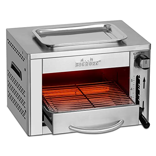 BIGHORN Steakgrill schnelles Kochen tragbar Infrarot Gasgrill mit Edelstahl Propan grill Brenner geeignet für Steak, Picknick, BBQ