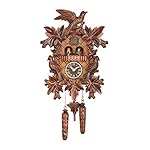 Trenkle Quartz Cuckoo Clock with Music 7 Leaves, 3 Birds TU 369 QMT HZZG