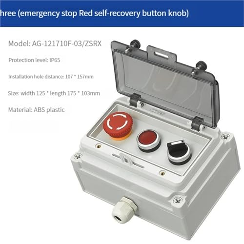 Caja de interruptor AC220V de botón para automatizar el taller mecánico y maquinaria industrial 2