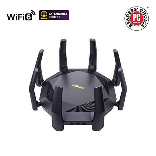 Image of ASUS RT-AX89X (AX6000) Dual Band 12-Stream WiFi 6 Extendable Gaming Router, Dual 10G Ports, Gaming Port, Mobile Game Mode, Subscription-Free Network Security, Instant Guard, VPN, AiMesh Compatible