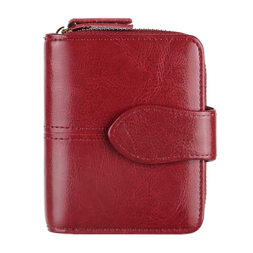 Womens Wallet Small Wallets for Women Multi-capacity design Women's short Wallet Wallet Card bag Short zipper with Credit Card Holder Id Window