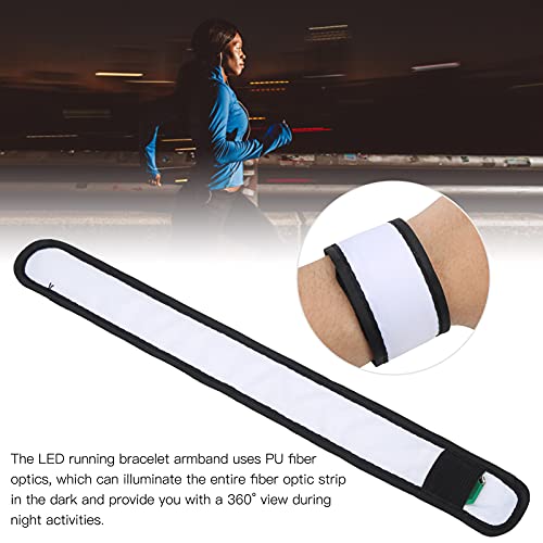 Vbestlife Braçadeira iluminada, braçadeira reflexiva para corrida ao ar livre para corrida noturna (