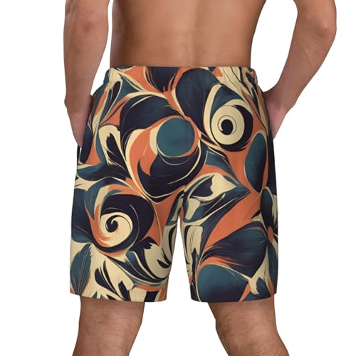Abstract Pattern Print Men Stylish Functionality Swim Trunks Breathable Beach Shorts Surfing Gym Fishing4