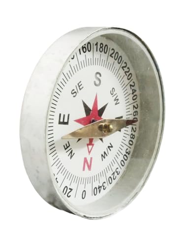 Image of Professional Magnetic Compass 75mm, Metal Body with Glass Front,Directional Navigation Tool for Educational, Travel, Home Use