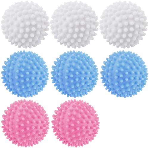 8 Pcs Tumble Dryer Balls Set, Laundry Balls for Tumble Dryer, Washing Ball for Washing Machine, Reusable Dryer Balls for Home Clothes Cleaning