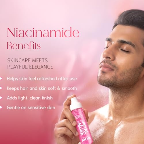 Image of WOW Skin Science Petal Muse Body & Hair Perfume Mist for Women | Feminine Floral Rose Musk with Niacinamide | Lightweight, Skin-Close Fragrance for Women & Unisex Wear | Peony & Rose Wrapped in Tender Musk | 100 ml