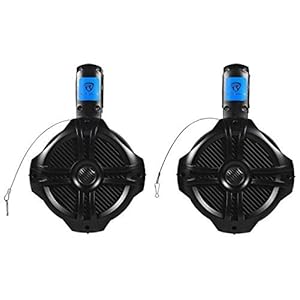 Pair Rockville RWB65B 6.5″ Black 2 Way 500 Watt Marine Wakeboard Tower Speakers