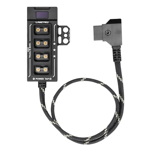 Distribuidor D-Tap OLED con cable de 11.8 pulgadas para baterías de cine 2