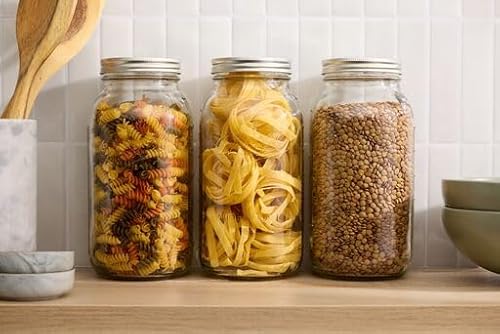 image for Ball Wide Mouth Glass Mason Jars with Lids and Bands, Used for Canning