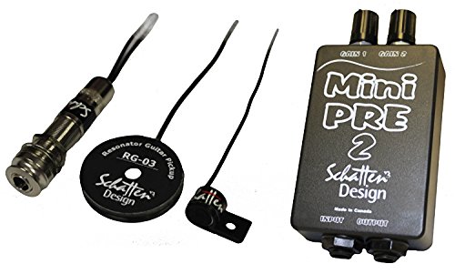 Schatten RG-03M Resonator/Dobro Guitar Pickup with Mic and Mini-Pre2 Preamp