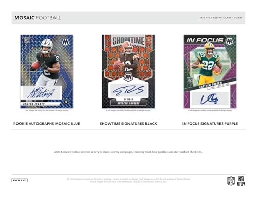 Image of 2025 Panini Mosaic Football Hobby Trading Card Box (2 Autographs Per Box)