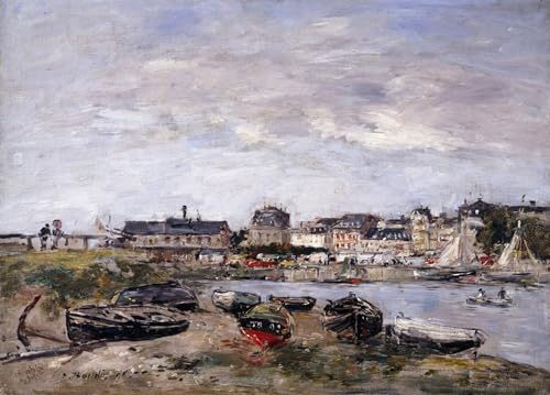 Impression sur toile de l'œuvre d'art de Trouville par Eugène Boudin