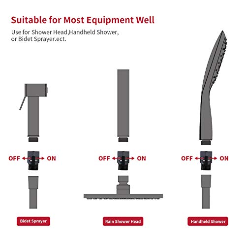 Water Flow Control Valve Adjustable Shut Off Valve,Polished Chrome Water Volume Valve G1/2 Water Shower Head Flow Control Valve For Hand Held Shower Head & Bidet Sprayer #TOP6