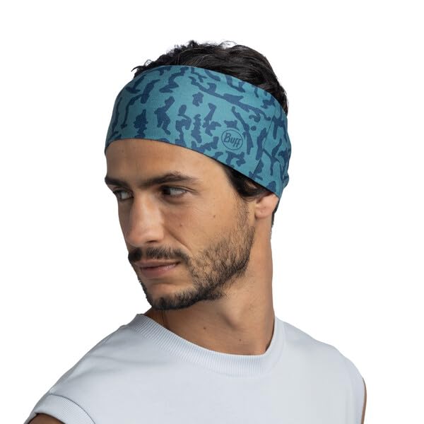 BUFF Adult CoolNet UV Wide Headband Neck Gaiter, Headband & Winter Neck Warmer, Ski Mask & Face Shield, Balaclava, Ater Teal, One Size2