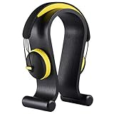 Samdi Wooden Headphone Stand/Wooden Headset Holder/Omega Universal Wood Headset Hanger for All Headset Brand (Oak Wood Black)